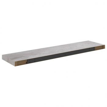 Schweberegale 2 Stk. Betongrau 90x23,5x3,8 cm MDF