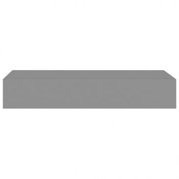 Wandregale mit Schubladen 2 Stk. Grau 60x23,5x10 cm MDF