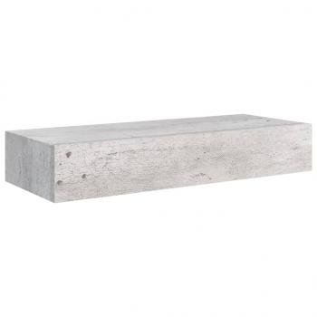 Wandregale mit Schubladen 2 Stk. Betongrau 60x23,5x10 cm MDF