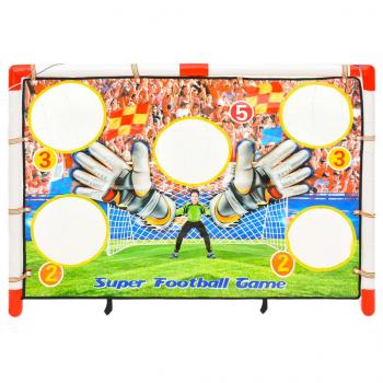 Fußballtor-Set mit Torwand 120x51x77,5 cm  