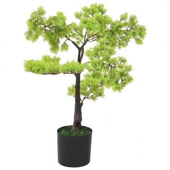 ARDEBO.de - Künstlicher Bonsai Zypresse mit Topf 60 cm Grün