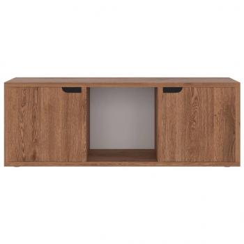 TV-Schrank Braun Eichen-Optik 88,5x27,5x30,5 cm Holzwerkstoff