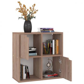 Bücherregal Grau Sonoma-Eiche 60x27,5x59,5 cm Holzwerkstoff