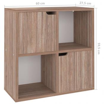 Bücherregal Grau Sonoma-Eiche 60x27,5x59,5 cm Holzwerkstoff