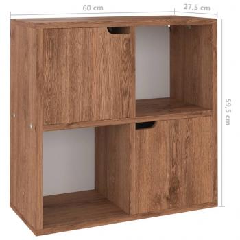 Bücherregal Braun Eichen-Optik 60x27,5x59,5 cm Holzwerkstoff