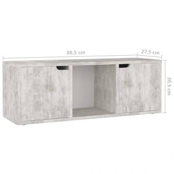 TV-Schrank Betongrau 88,5x27,5x30,5 cm Holzwerkstoff