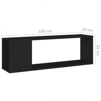 TV-Schrank Schwarz 100x24x32 cm Holzwerkstoff