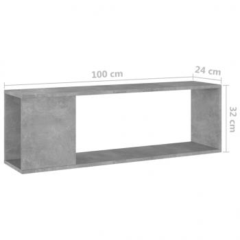 TV-Schrank Betongrau 100x24x32 cm Holzwerkstoff