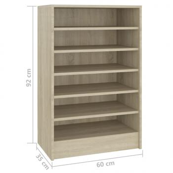 Schuhschrank Sonoma-Eiche 60x35x92 cm Holzwerkstoff