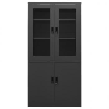 Büroschrank Anthrazit 90x40x180 cm Stahl 