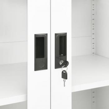 Büroschrank Weiß 90x40x180 cm Stahl 