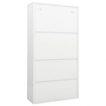 Büroschrank Weiß 90x40x180 cm Stahl 