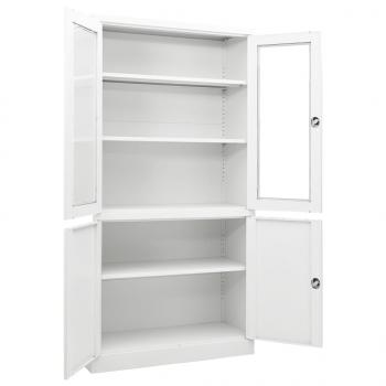 Büroschrank Weiß 90x40x180 cm Stahl 