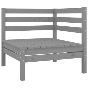 ARDEBO.de - Garten-Ecksofa Grau Massivholz Kiefer