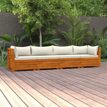 ARDEBO.de - 4-Sitzer-Gartensofa mit Kissen Massivholz Akazie