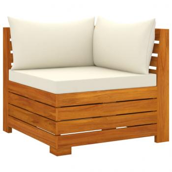 4-Sitzer-Gartensofa mit Kissen Massivholz Akazie