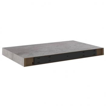 Schweberegale 2 Stk. Betongrau 50x23x3,8 cm MDF