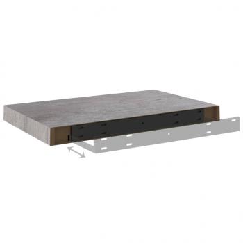 Schweberegale 2 Stk. Betongrau 50x23x3,8 cm MDF