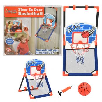 ARDEBO.de - Kinder Basketball-Set Multifunktional für Boden und Wand