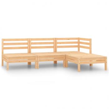 ARDEBO.de - 4-tlg. Garten-Lounge-Set Massivholz Kiefer