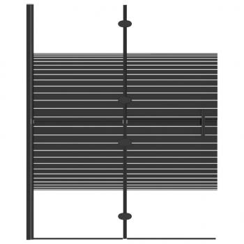 Faltbare Duschkabine ESG 100x140 cm Schwarz