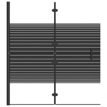 Faltbare Duschkabine ESG 120x140 cm Schwarz