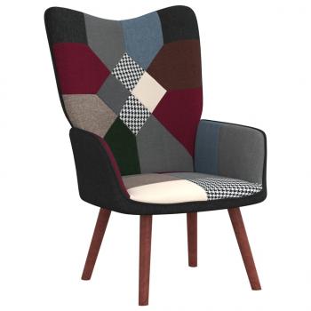 Relaxsessel mit Hocker Patchwork Stoff