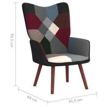 Relaxsessel mit Hocker Patchwork Stoff