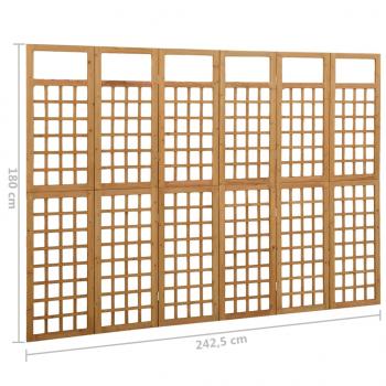 Spalier/Paravent 6-teilig Massivholz Tanne 242,5x180 cm