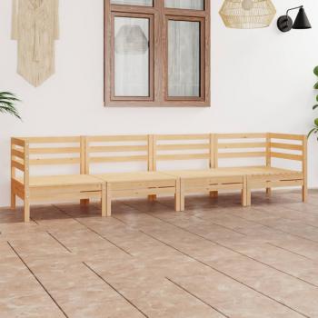 ARDEBO.de - 4-tlg. Garten-Lounge-Set Kiefer Massivholz