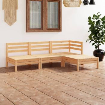 ARDEBO.de - 4-tlg. Garten-Lounge-Set Massivholz Kiefer