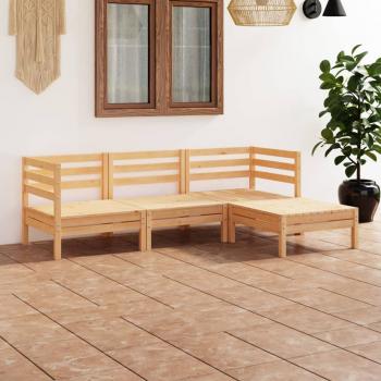 ARDEBO.de - 4-tlg. Garten-Lounge-Set Massivholz Kiefer