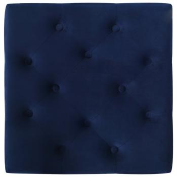 Hocker Marineblau 60x60x36 cm Samt