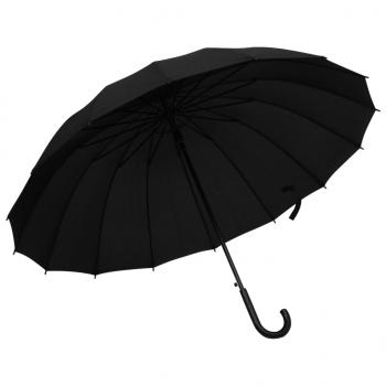 ARDEBO.de - Regenschirm Automatisch Schwarz 120 cm  