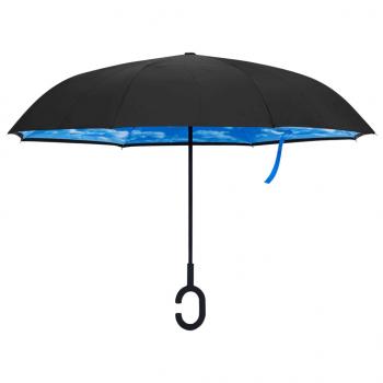 Regenschirm C-Griff Schwarz 108 cm