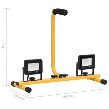 LED-Fluter mit Handgriff 2x10 W Warmweiß