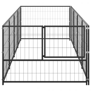 Hundezwinger Schwarz 4 m² Stahl