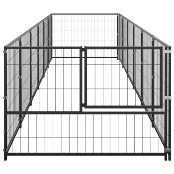 Hundezwinger Schwarz 6 m² Stahl