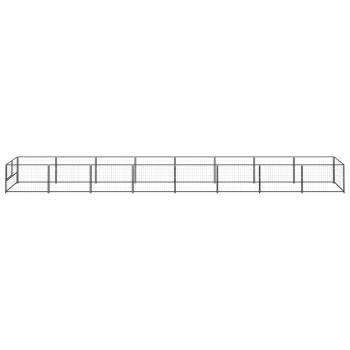 Hundezwinger Schwarz 8 m² Stahl