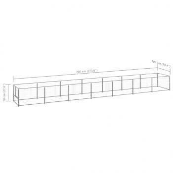 Hundezwinger Silbern 7 m² Stahl