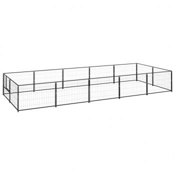 ARDEBO.de - Hundezwinger Schwarz 10 m² Stahl