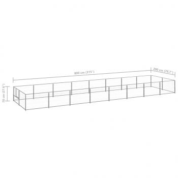 Hundezwinger Silbern 16 m² Stahl