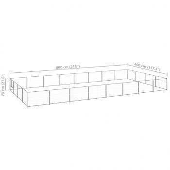 Hundezwinger Silbern 32 m² Stahl