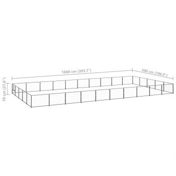 Hundezwinger Schwarz 50 m² Stahl