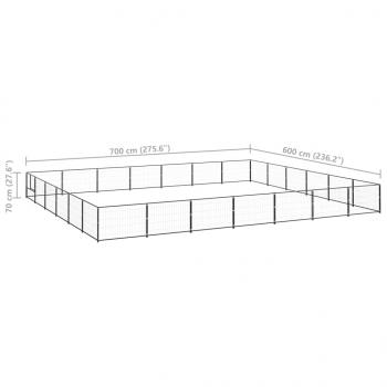 Hundezwinger Schwarz 42 m² Stahl