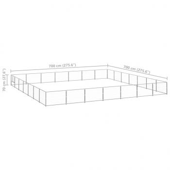 Hundezwinger Silbern 49 m² Stahl