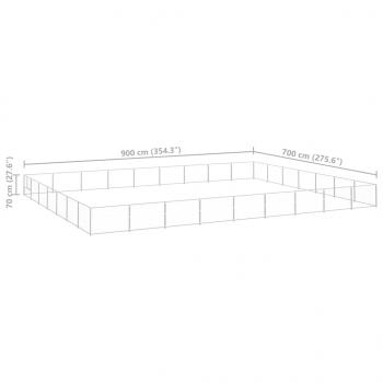 Hundezwinger Silbern 63 m² Stahl