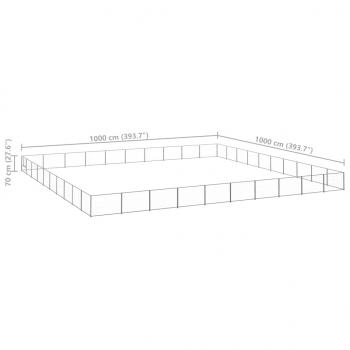 Hundezwinger Silbern 100 m² Stahl