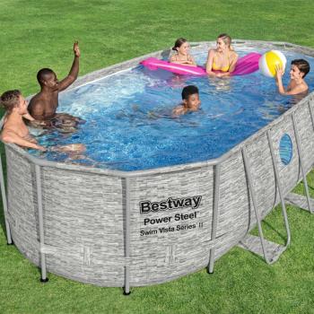 ARDEBO.de - Bestway Power Steel Swim Vista Series Pool Set 549x274x122 cm