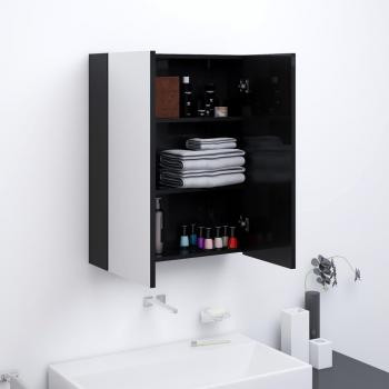 ARDEBO.de - Bad-Spiegelschrank 60x15x75 cm MDF Glänzendes Schwarz